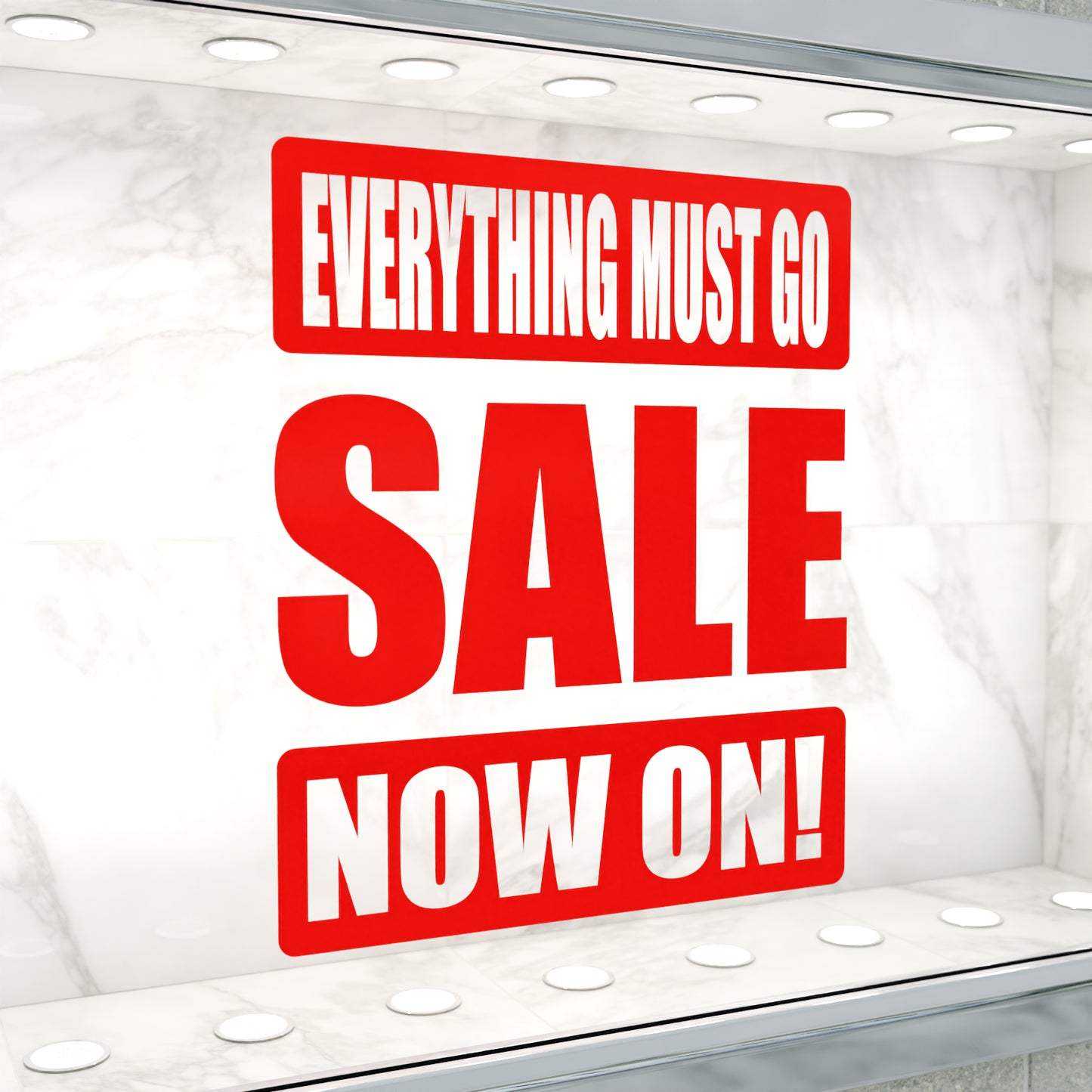 Everything Must Go Sale Now On Sticker - Impact Style