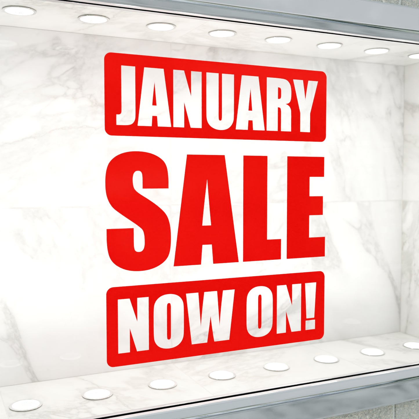 January Sale Now On Sticker - Impact Style