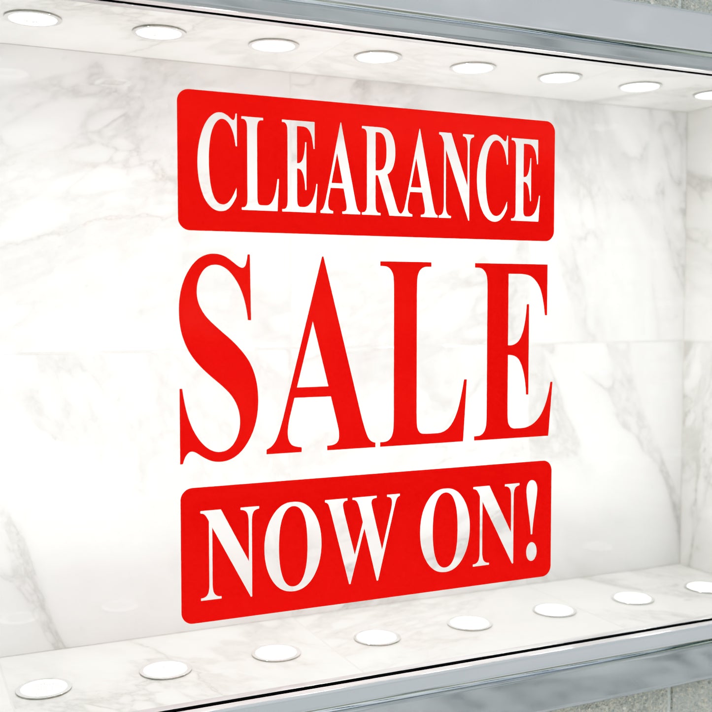 Clearance Sale Now On Sticker - Roman Style