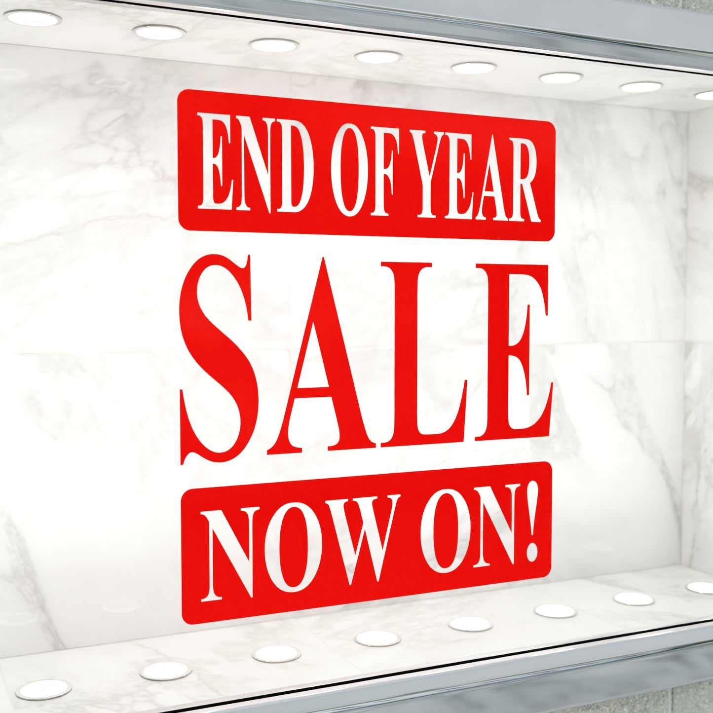 End Of Year Sale Now On Sticker - Roman Style