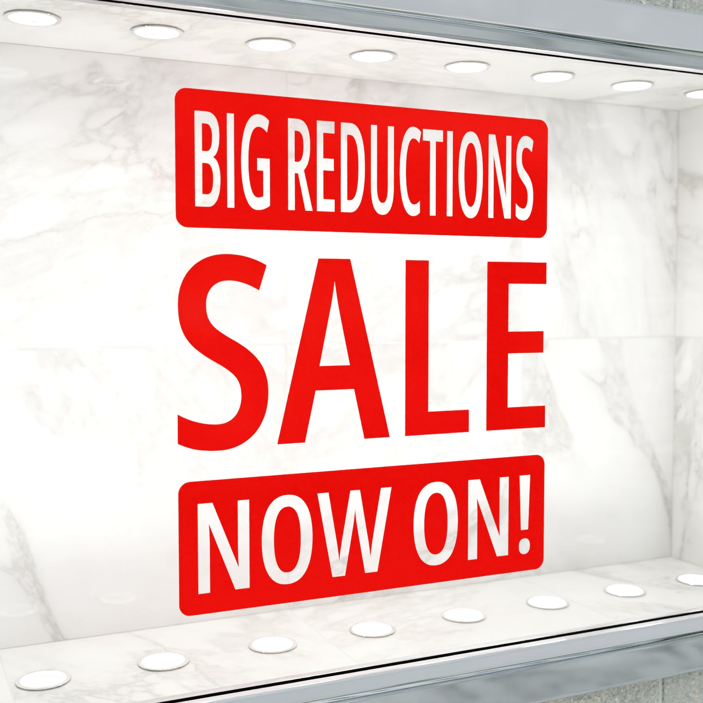 Big Reductions Sale Now On Sticker - Modern Style