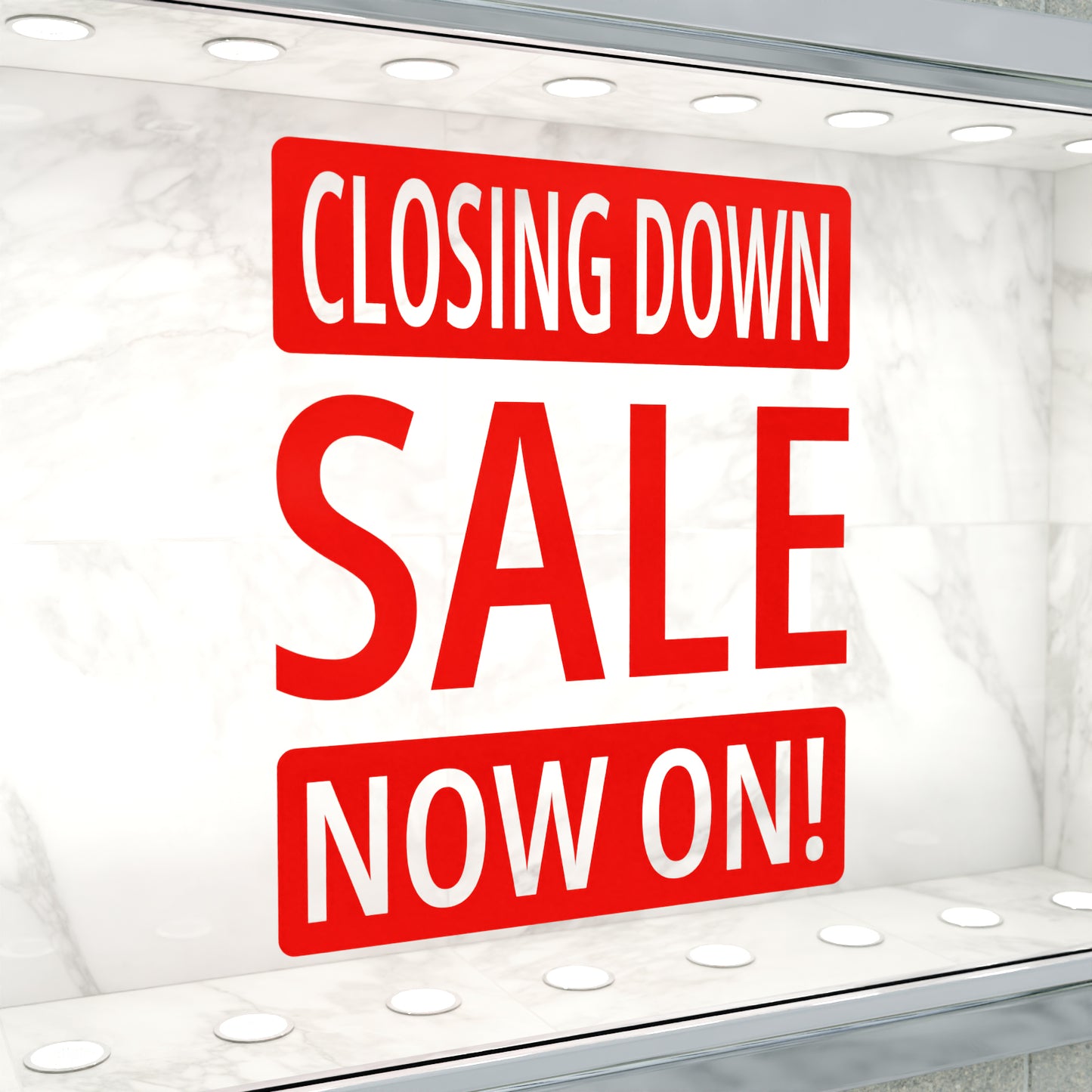 Closing Down Sale Now On Sticker - Modern Style