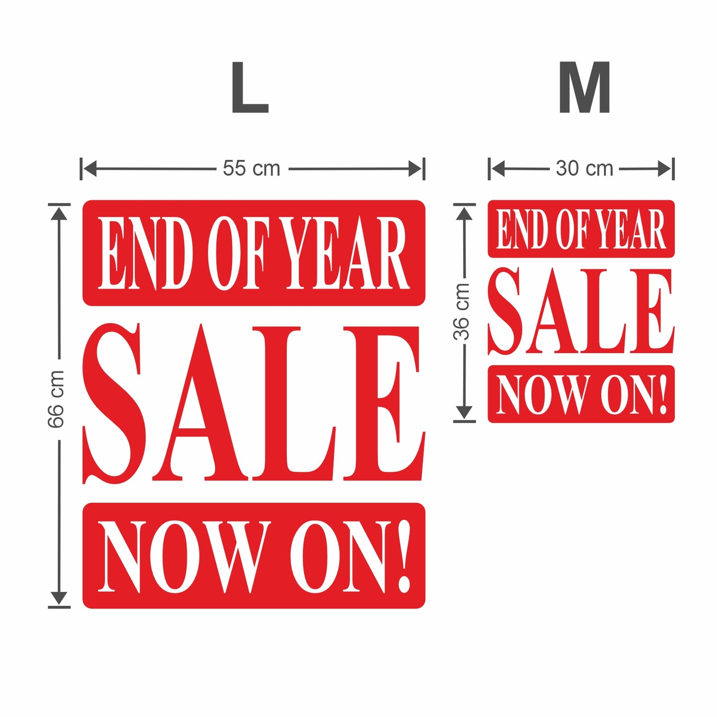 End Of Year Sale Now On Sticker - Roman Style