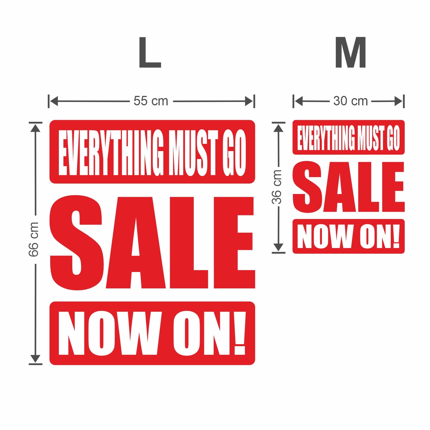 Everything Must Go Sale Now On Sticker - Impact Style