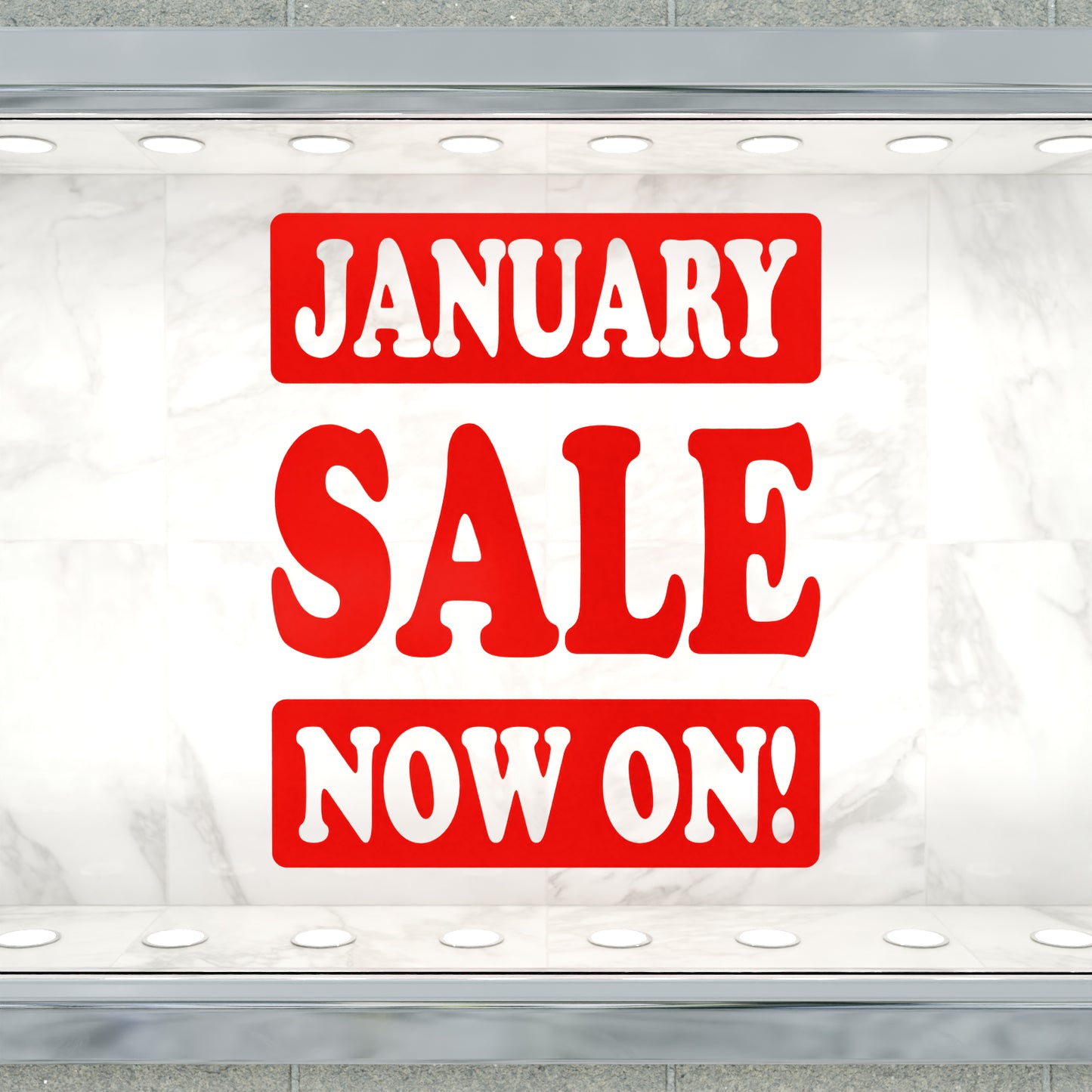 January Sale Now On Sticker - Groovy Style