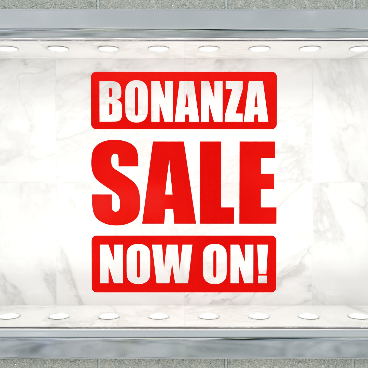 Bonanza Sale Now On Sticker - Impact Style