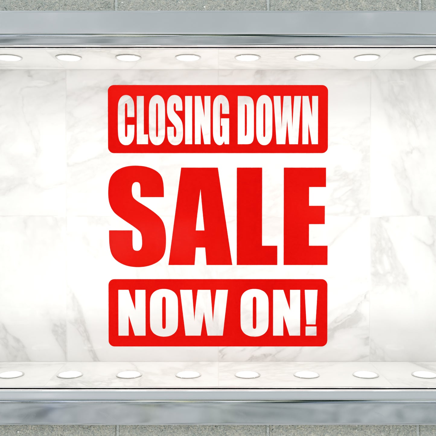 Closing Down Sale Now On Sticker - Impact Style