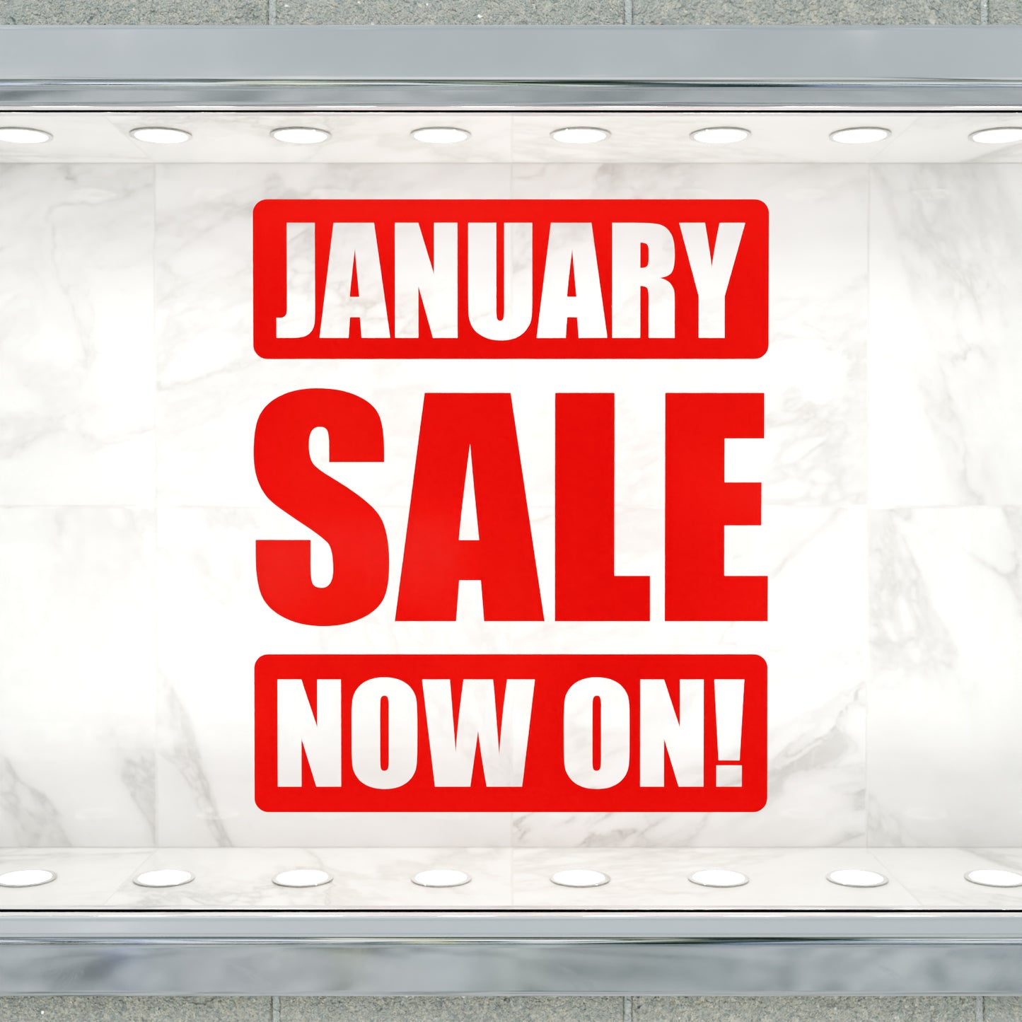 January Sale Now On Sticker - Impact Style
