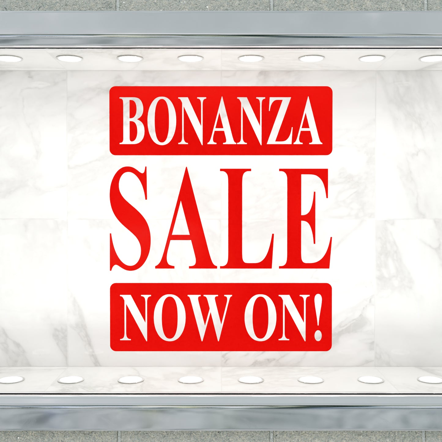 Bonanza Sale Now On Sticker - Roman Style