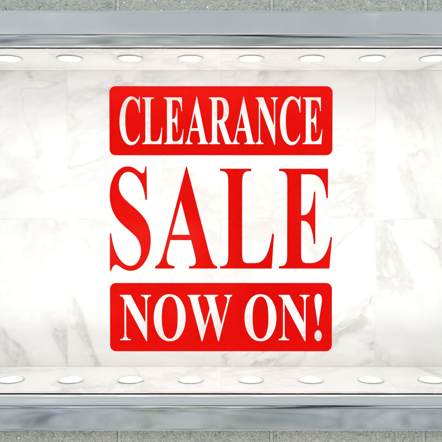 Clearance Sale Now On Sticker - Roman Style