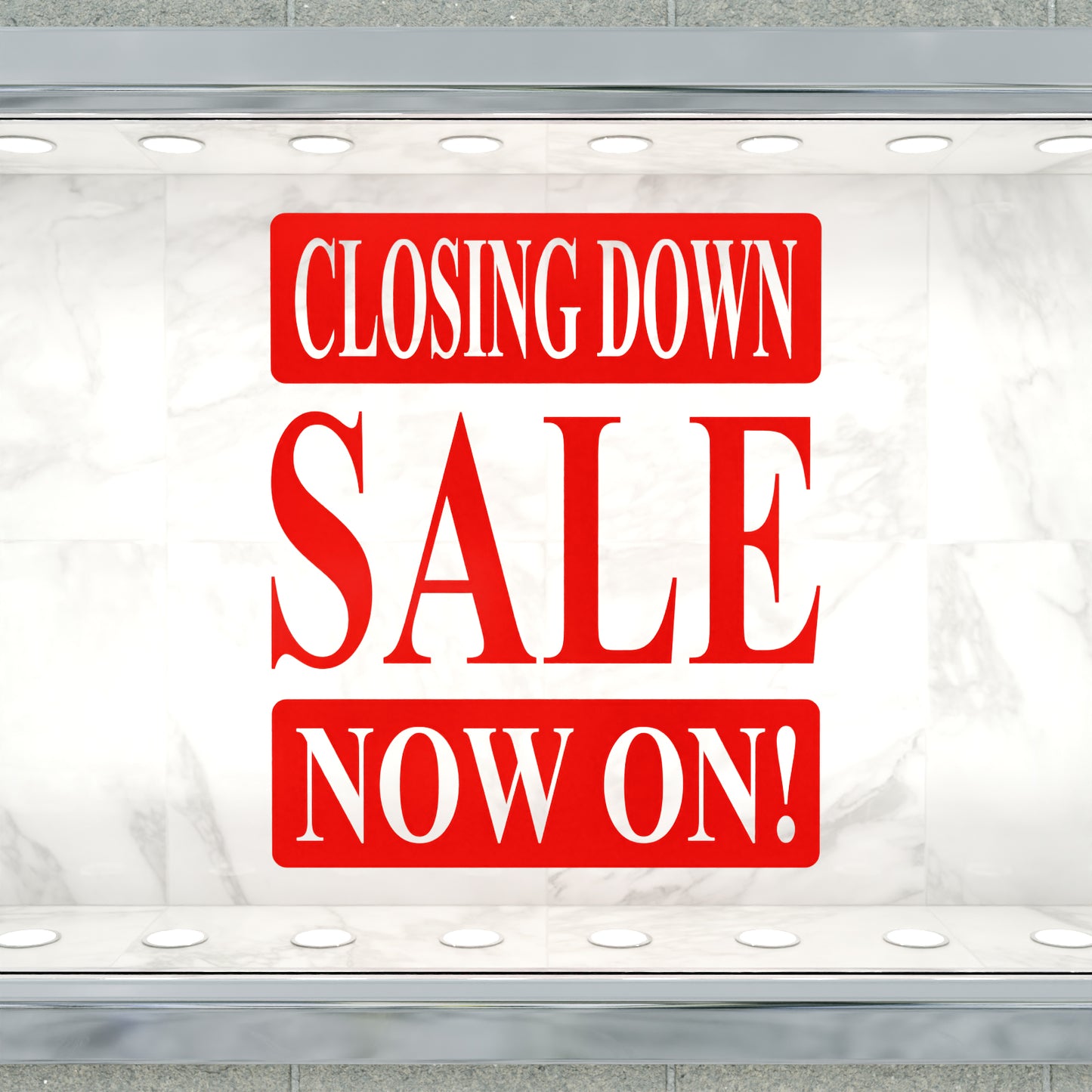 Closing Down Sale Now On Sticker - Roman Style