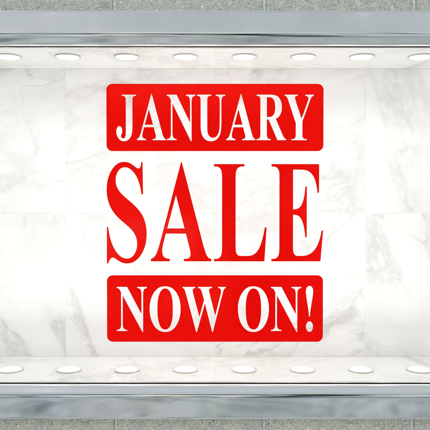 January Sale Now On Sticker - Roman Style
