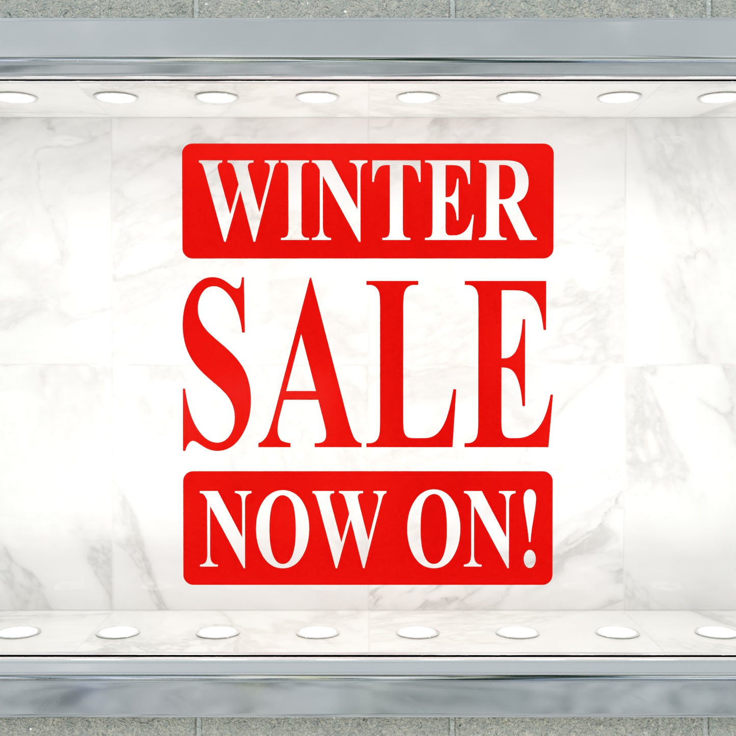 Winter Sale Now On Sticker - Roman Style