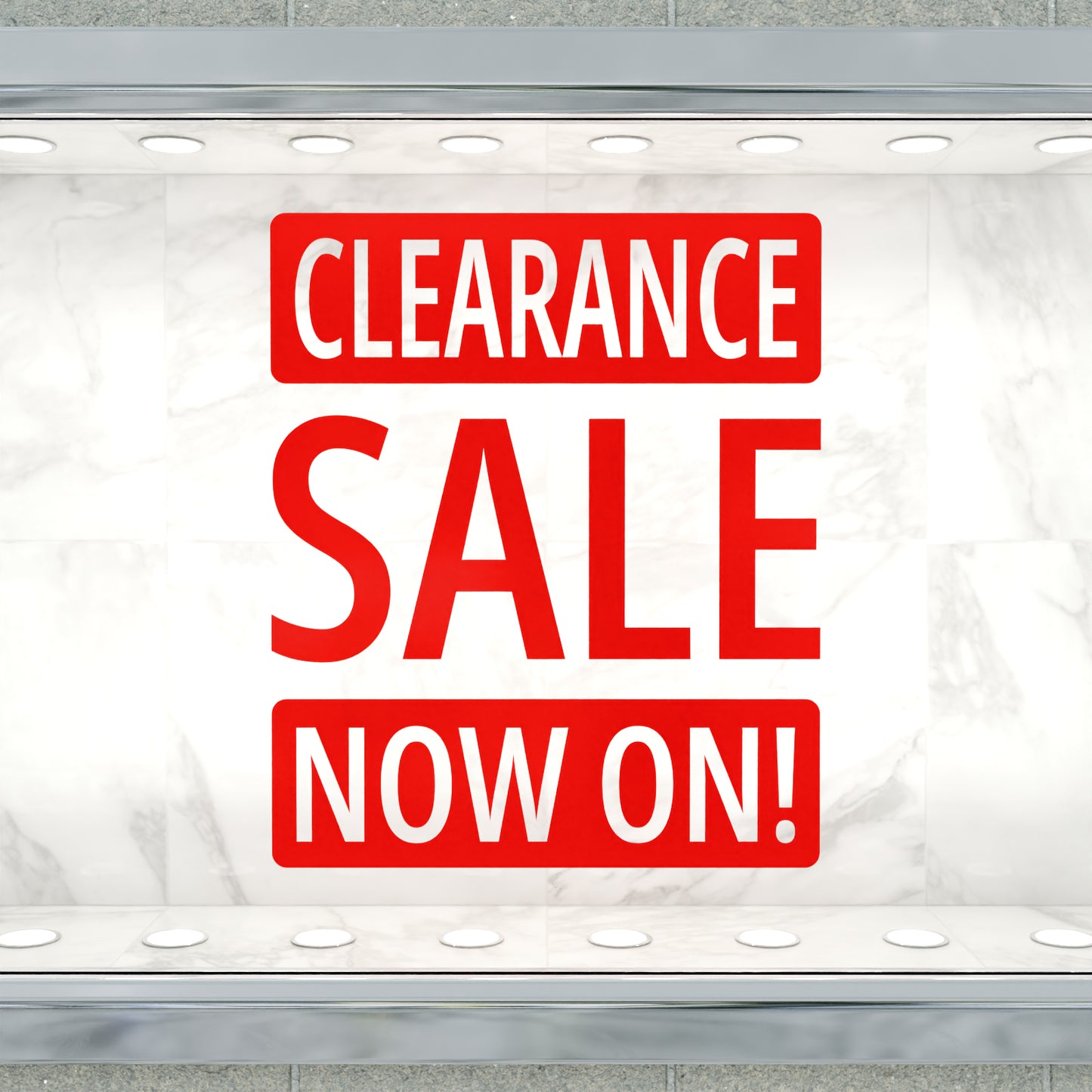 Clearance Sale Now On Sticker - Modern Style