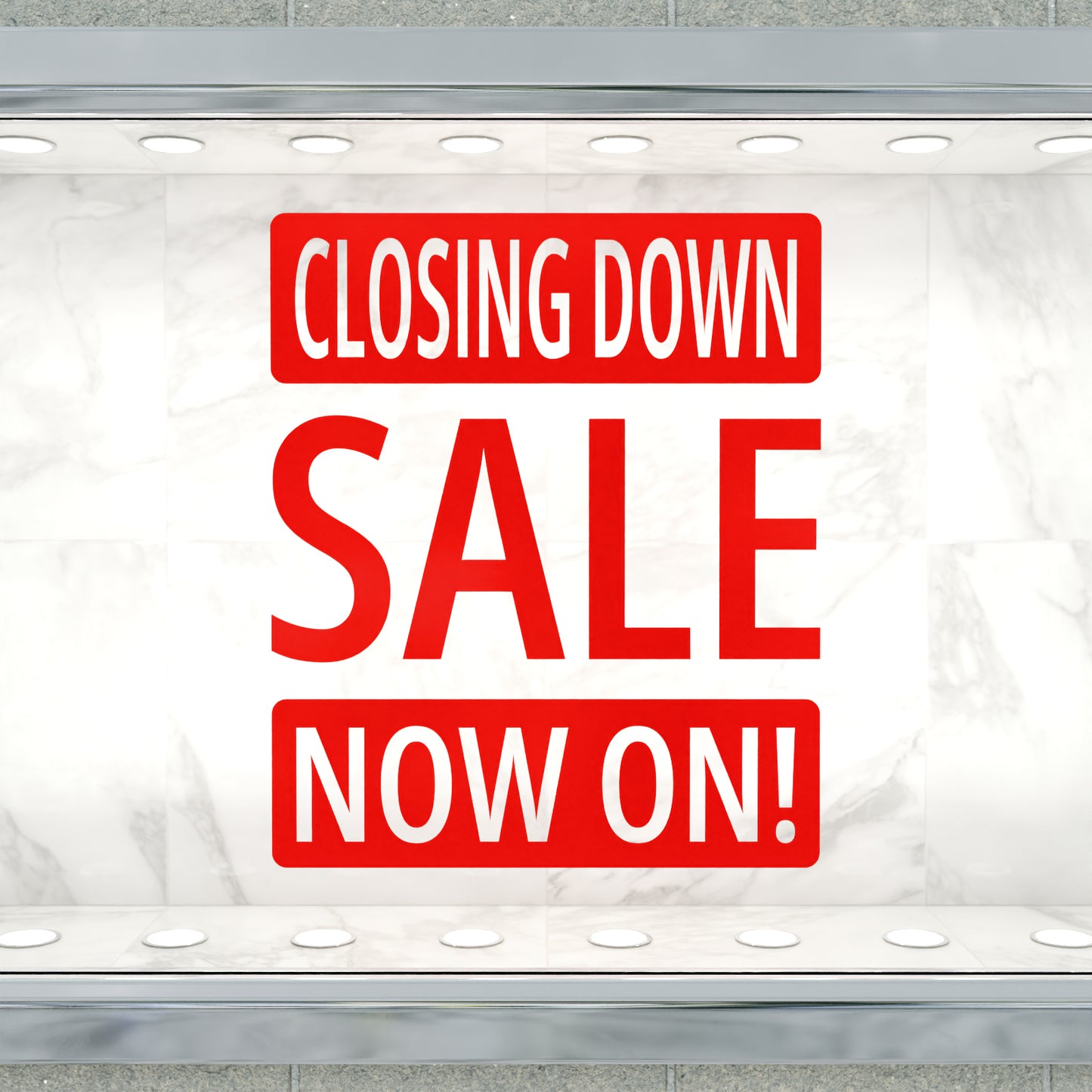 Closing Down Sale Now On Sticker - Modern Style