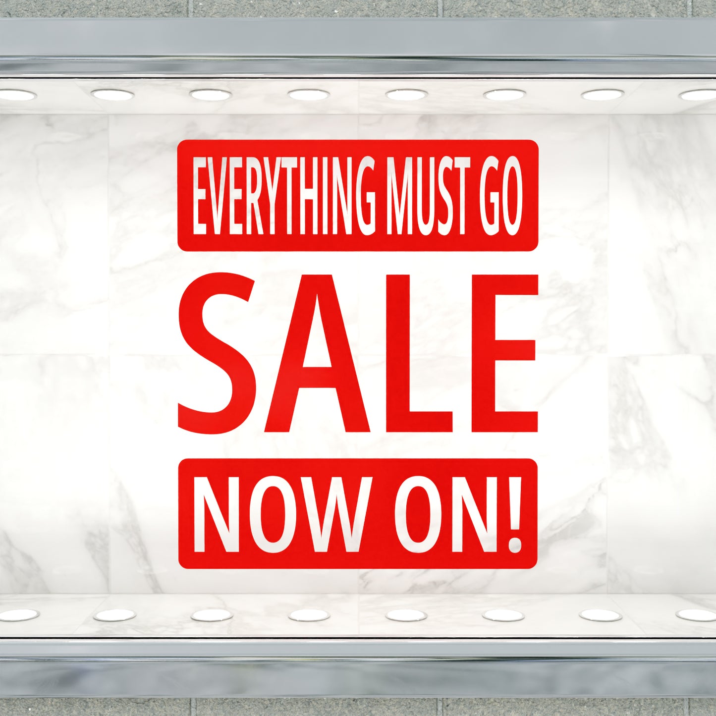 Everything Must Go Sale Now On Sticker - Modern Style