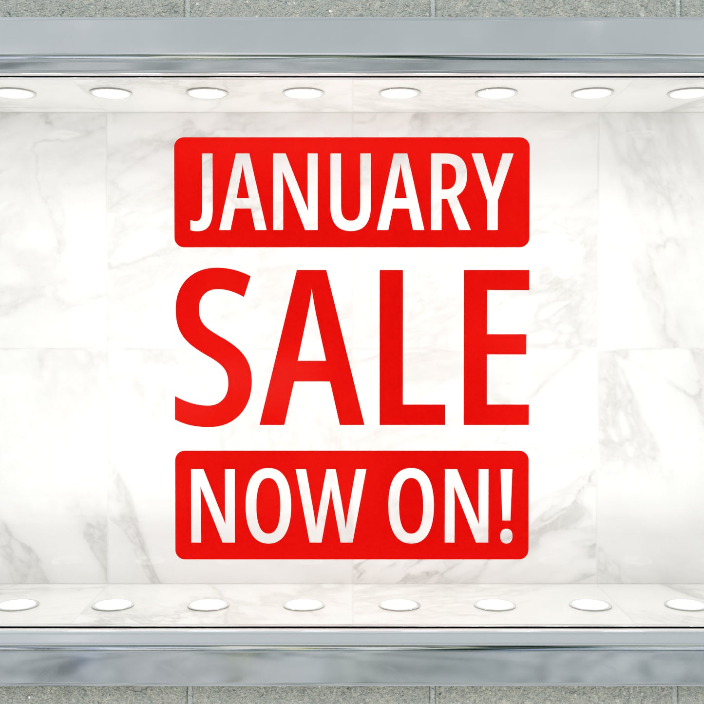 January Sale Now On Sticker - Modern Style