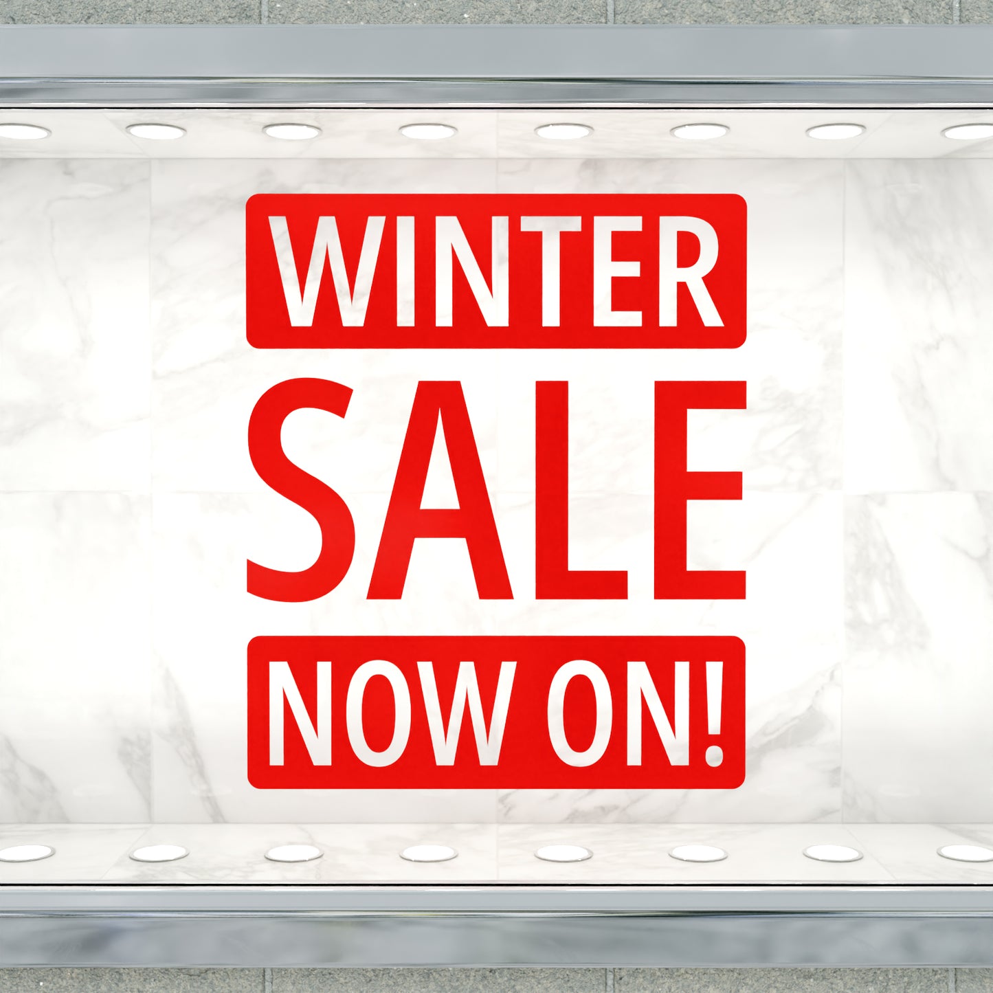 Winter Sale Now On Sticker - Modern Style