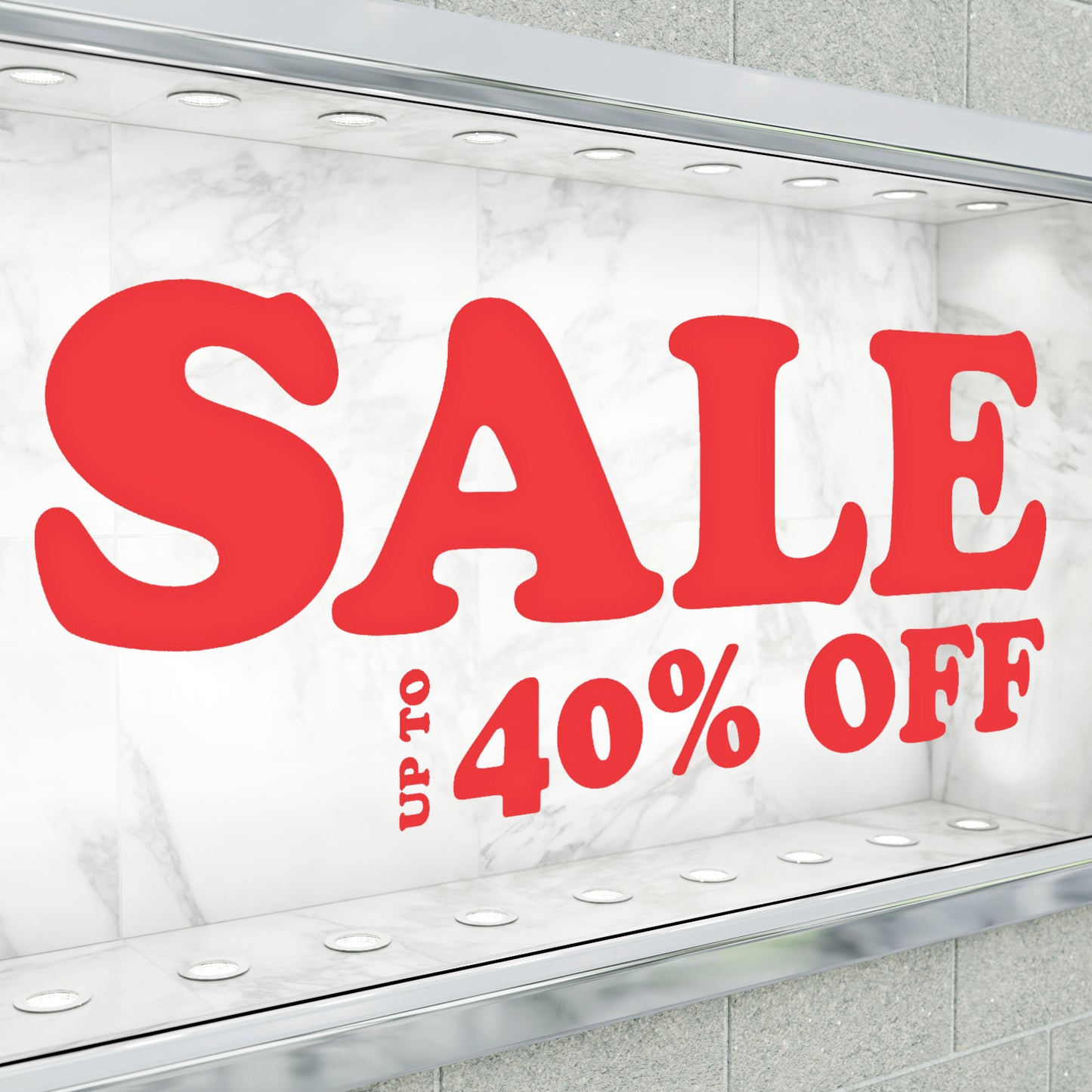 Sale Up To XX% Off Sticker - Groovy Style