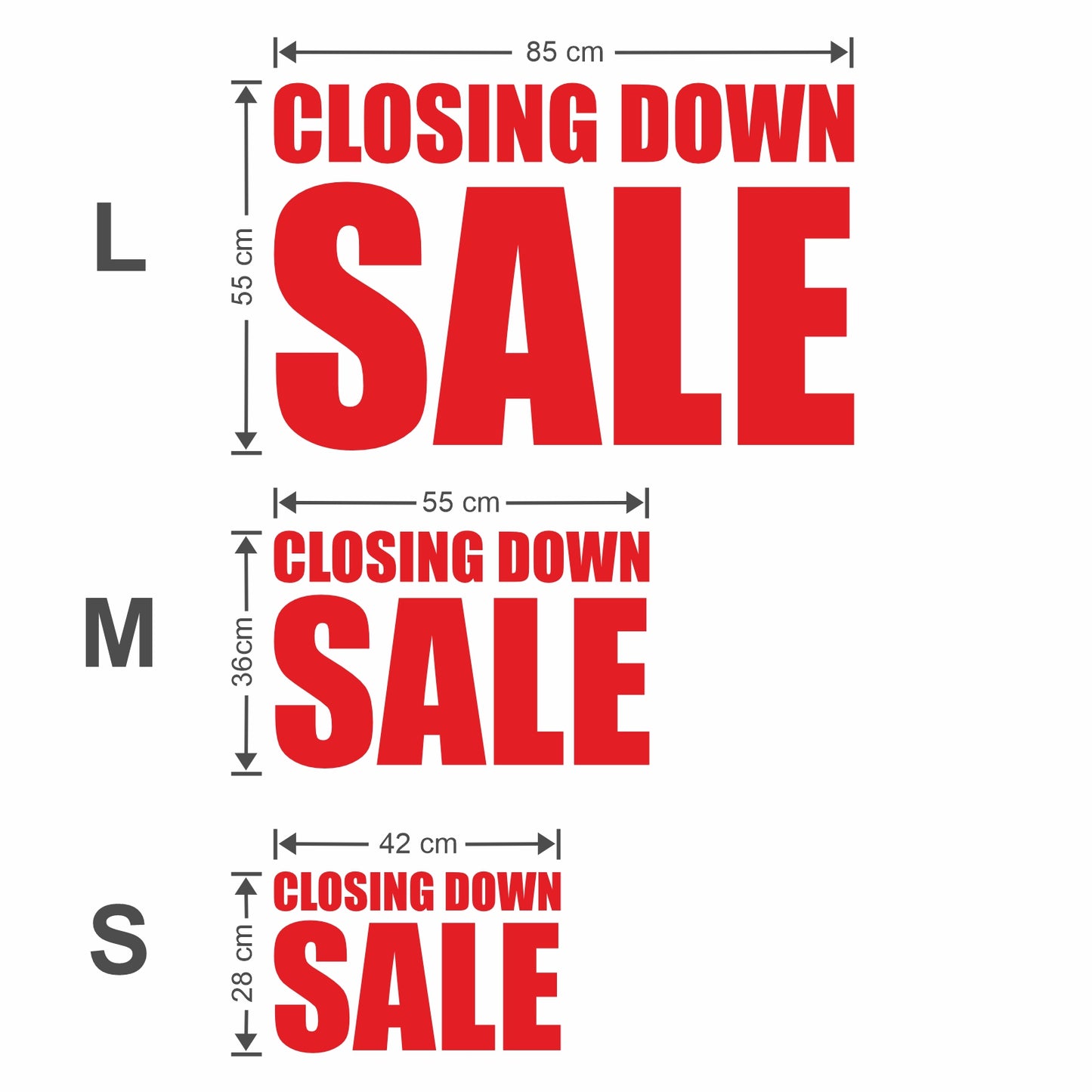 Closing Down Sale Sticker - Impact Style