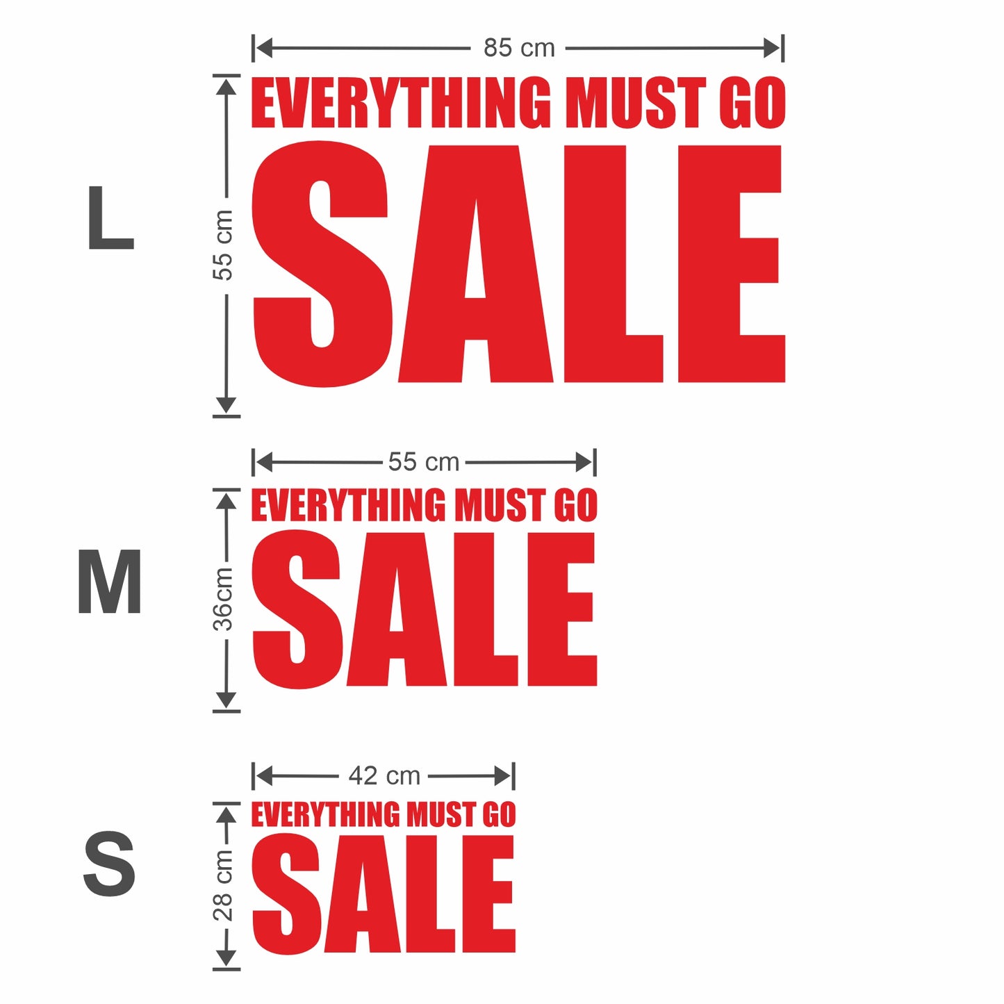 Everything Must Go Sale Sticker - Impact Style