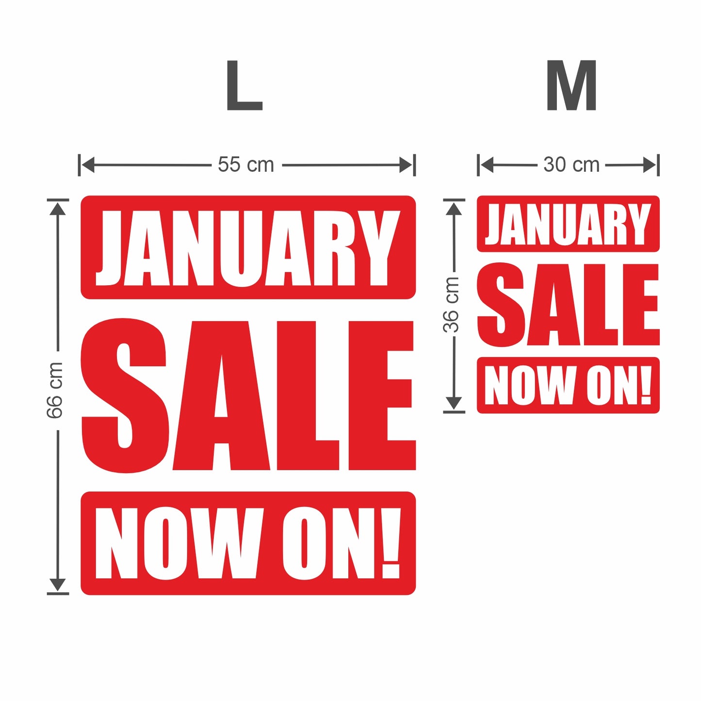 January Sale Now On Sticker - Impact Style