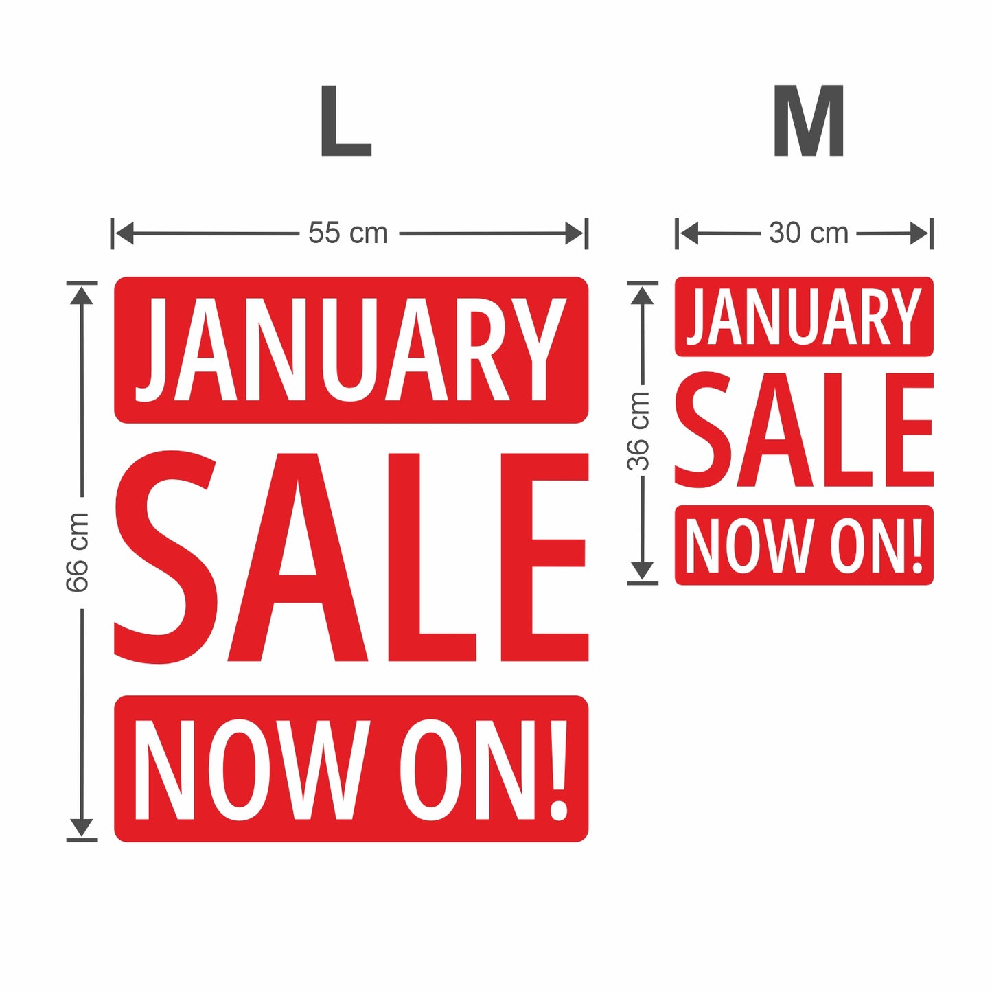 January Sale Now On Sticker - Modern Style