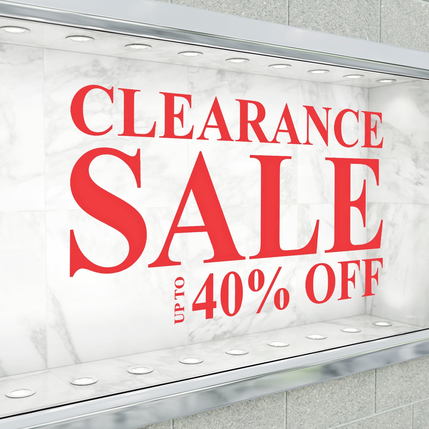 Clearance Sale Up To XX% Off Sticker - Roman Style