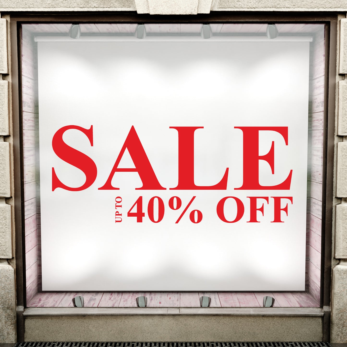 Sale Up To XX% Off Sticker - Roman Style