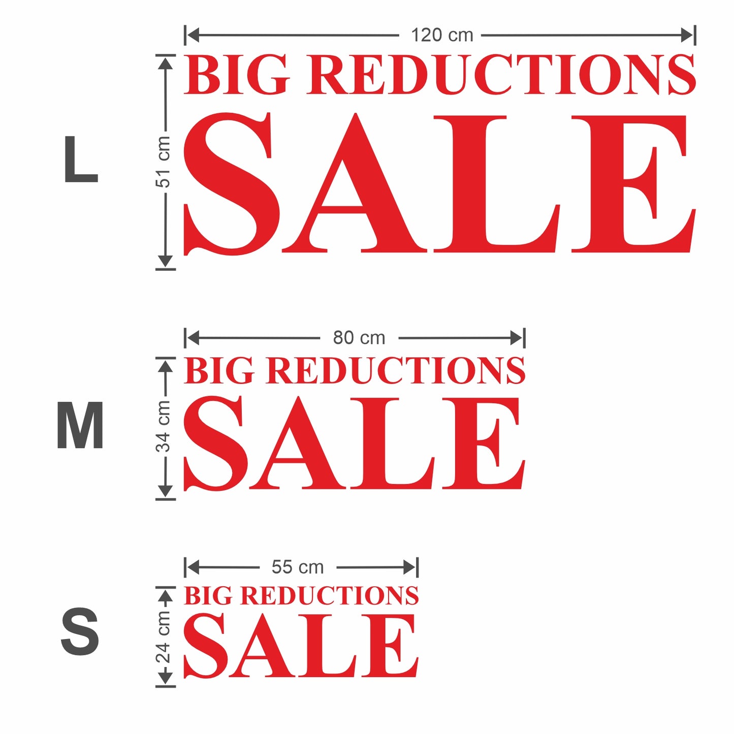 Big Reductions Sale Sticker - Roman Style