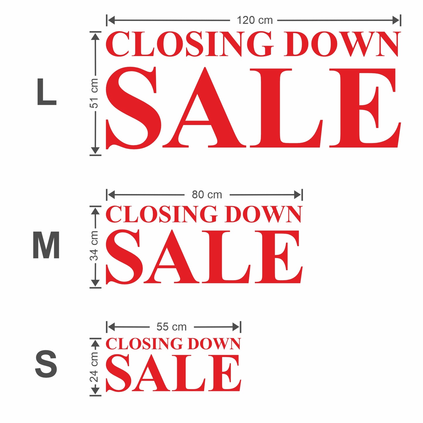 Closing Down Sale Sticker - Roman Style