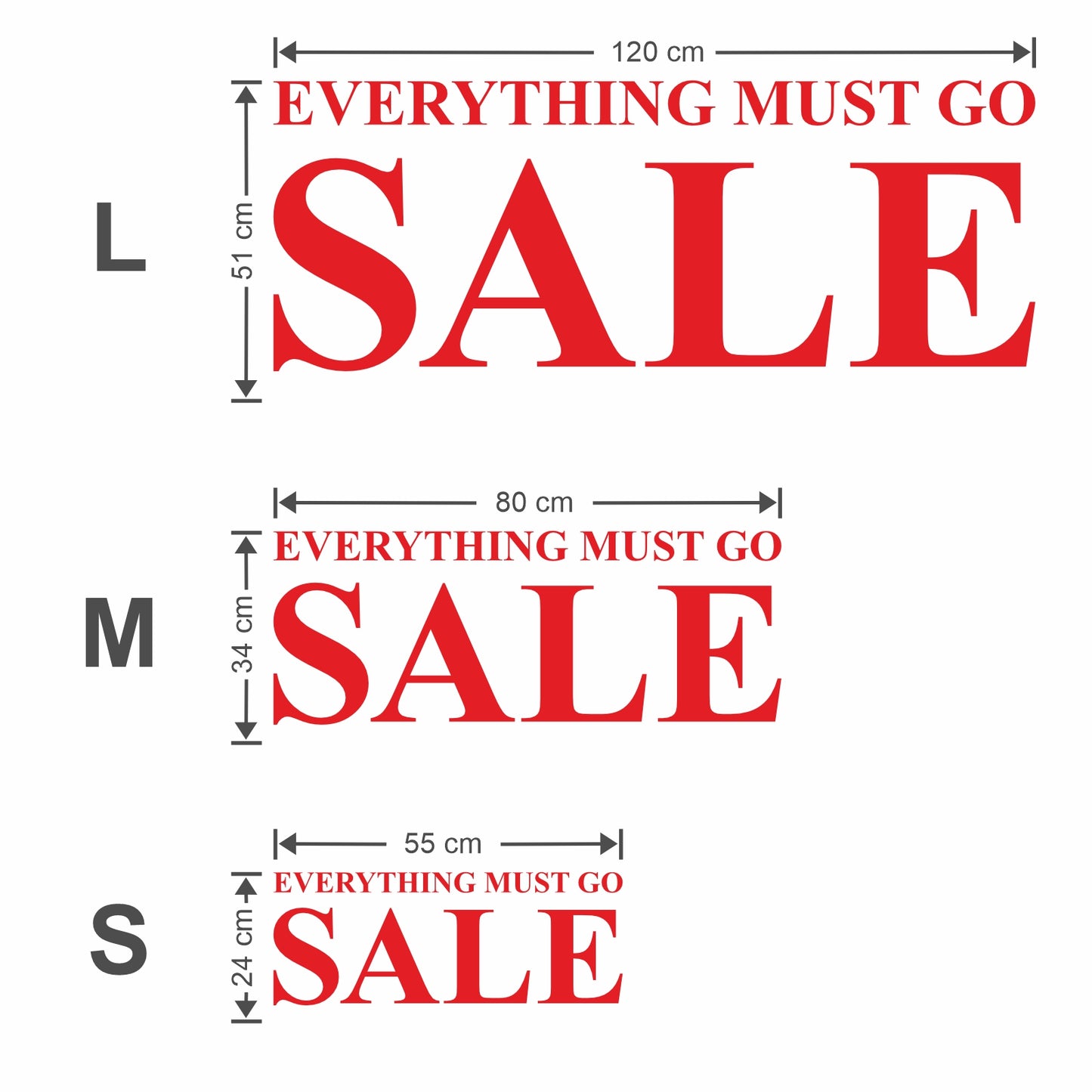 Everything Must Go Sale Sticker - Roman Style