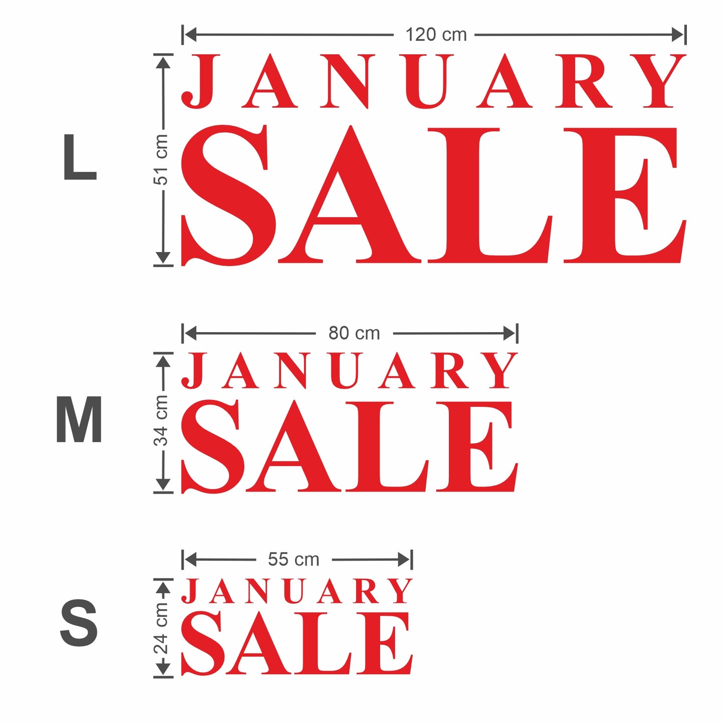 January Sale Sticker - Roman Style