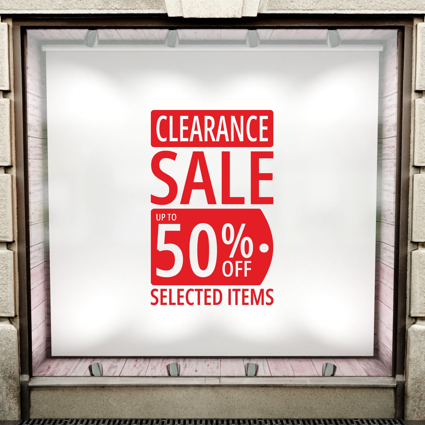 Clearance Sale Up To XX% Off Selected Items Sticker - Modern Style