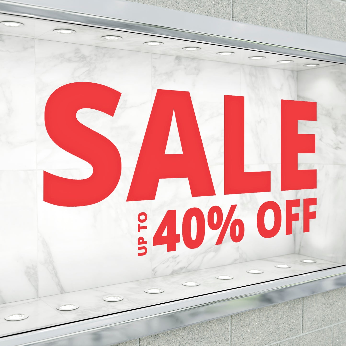 Sale Up To XX% Off Sticker - Modern Style