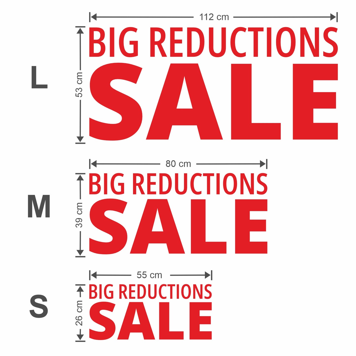 Big Reductions Sale Sticker - Modern Style