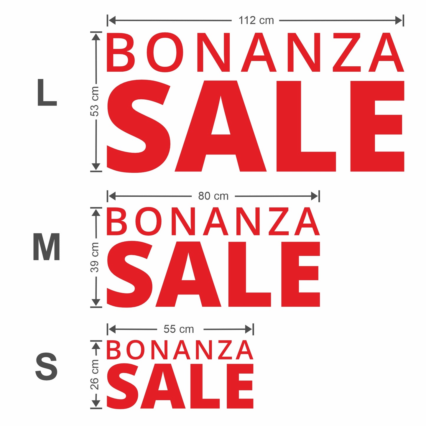 Bonanza Sale Sticker - Modern Style