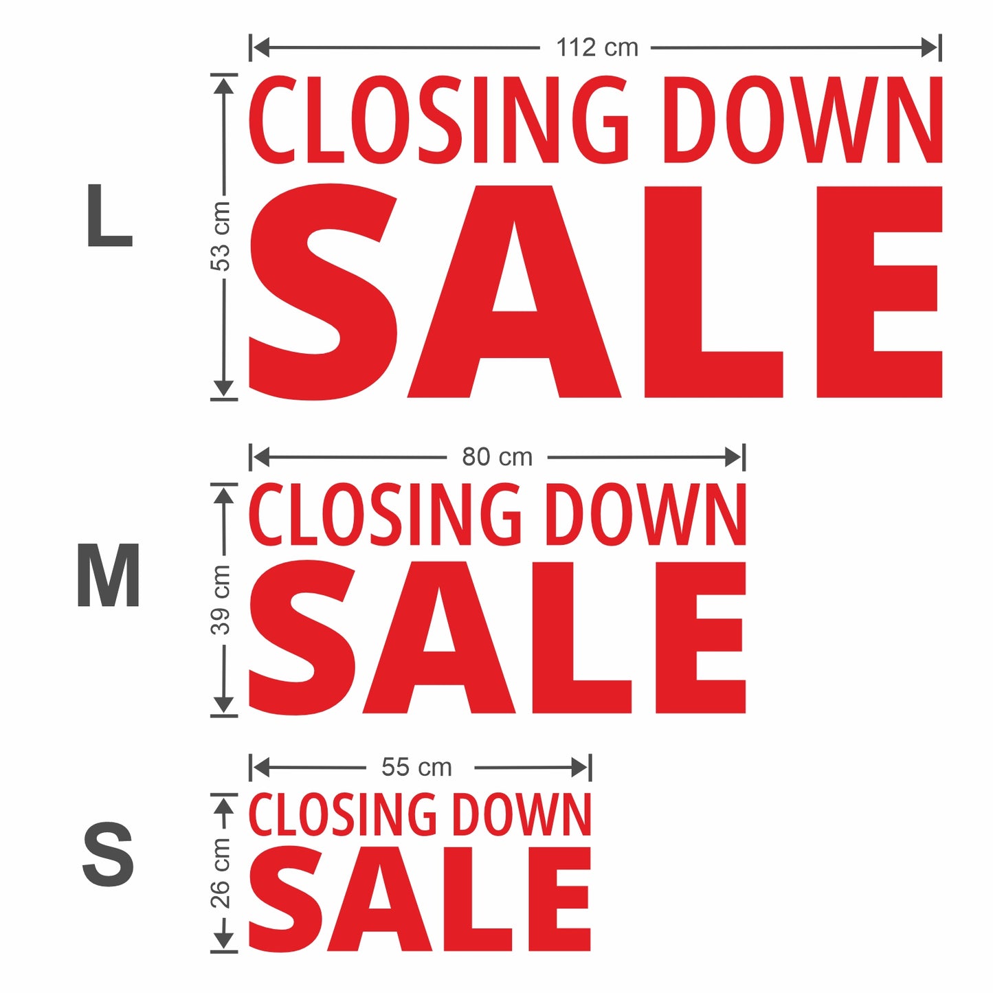 Closing Down Sale Sticker - Modern Style