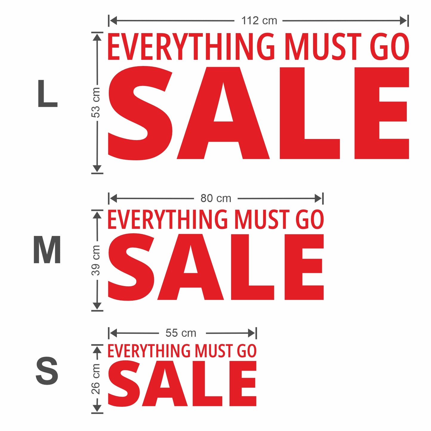 Everything Must Go Sale Sticker - Modern Style