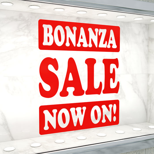 Bonanza Sale Now On Sticker - Groovy Style