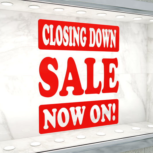 Closing Down Sale Now On Sticker - Groovy Style