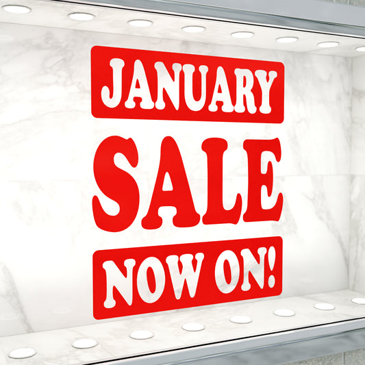 January Sale Now On Sticker - Groovy Style