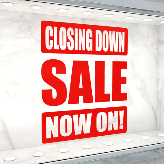 Closing Down Sale Now On Sticker - Impact Style