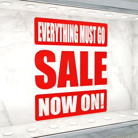 Everything Must Go Sale Now On Sticker - Impact Style