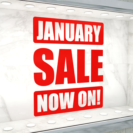 January Sale Now On Sticker - Impact Style