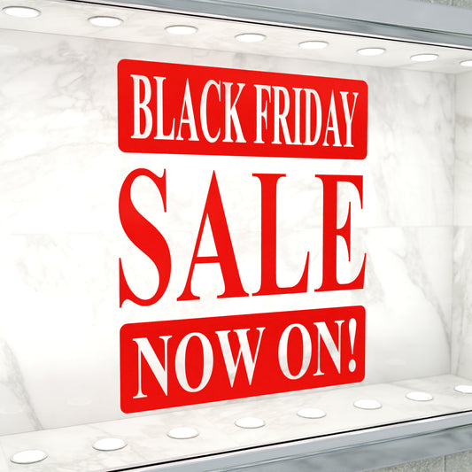 Black Friday Sale Now On Sticker - Roman Style