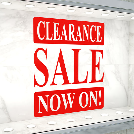 Clearance Sale Now On Sticker - Roman Style