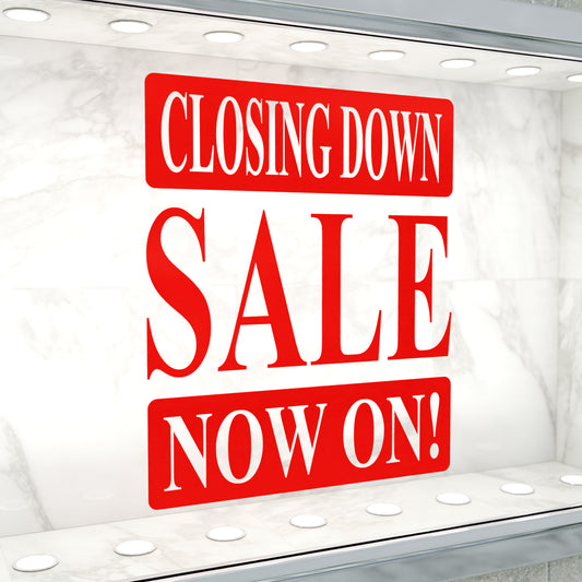 Closing Down Sale Now On Sticker - Roman Style