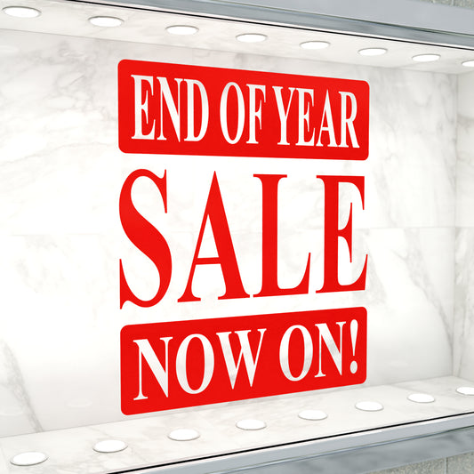 End Of Year Sale Now On Sticker - Roman Style