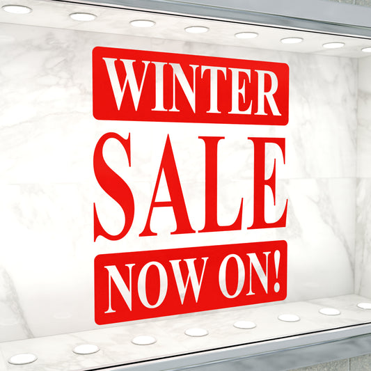 Winter Sale Now On Sticker - Roman Style